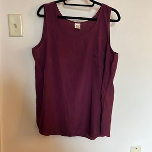Polyester wine colored tank top
